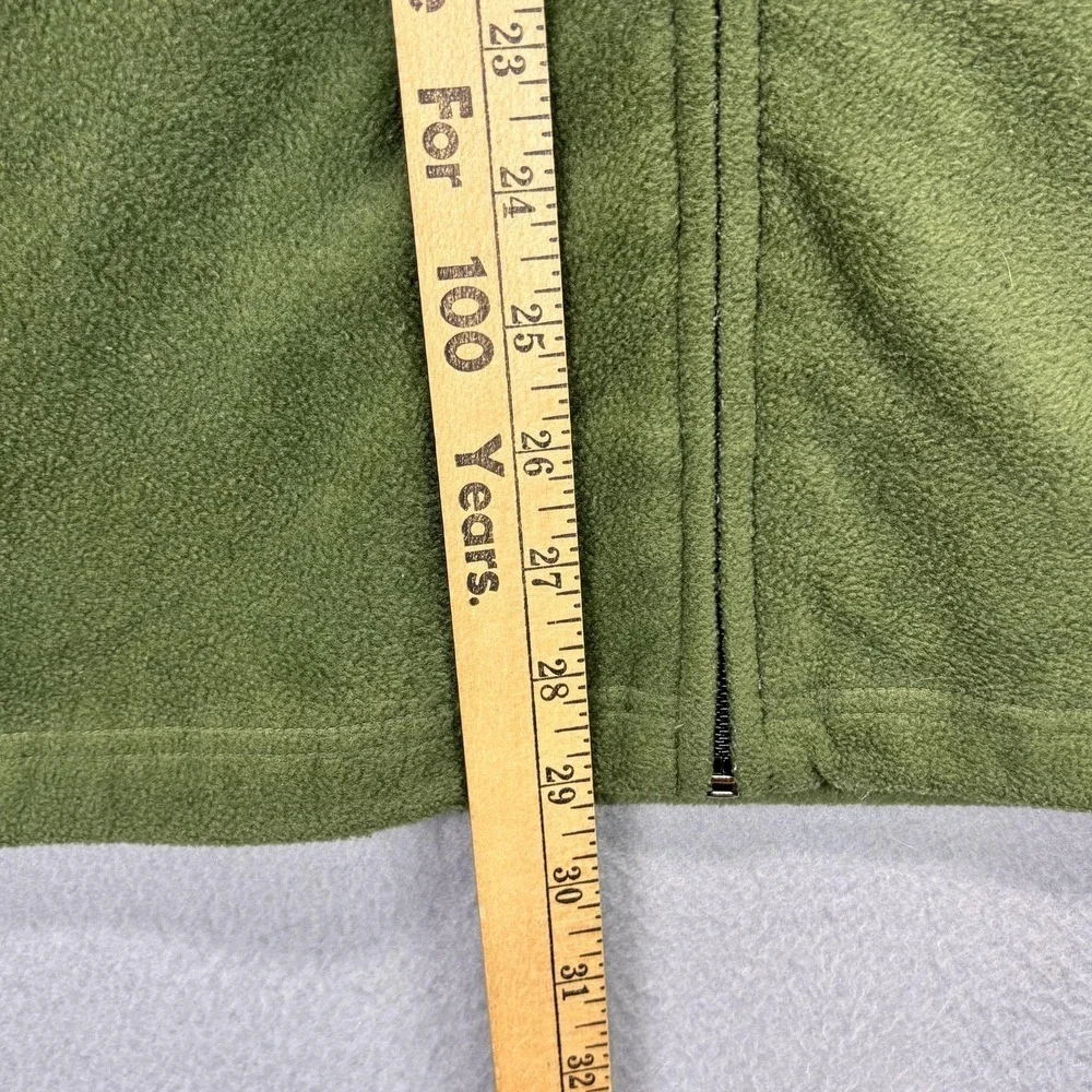 Winchester Fleece Vest Mens Large Green Rugged Sportsman Outdoors Zip Hunting